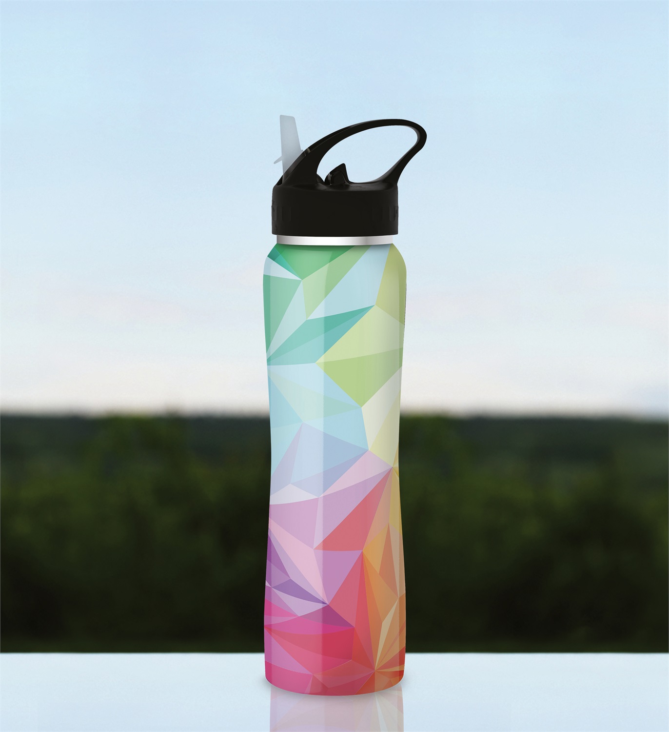 The Steel Bottle Most Wanted Geometric Color - Bottiglia Termica in Acciaio Inox 500 ml con Isolamento Sottovuoto e Chiusura Ermetica