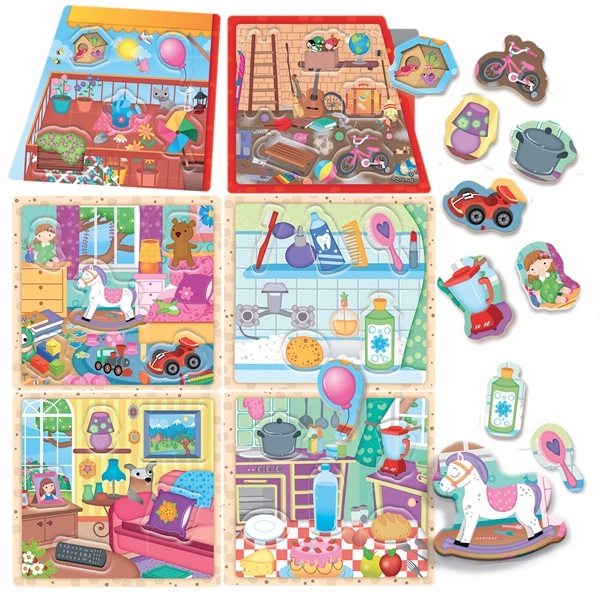 HEADU - La Mia Casetta Montessori IT20454 | Gioco Educativo per Bambini 2-5 Anni, Made in Italy, Sviluppo Intelligenza e Autonomia