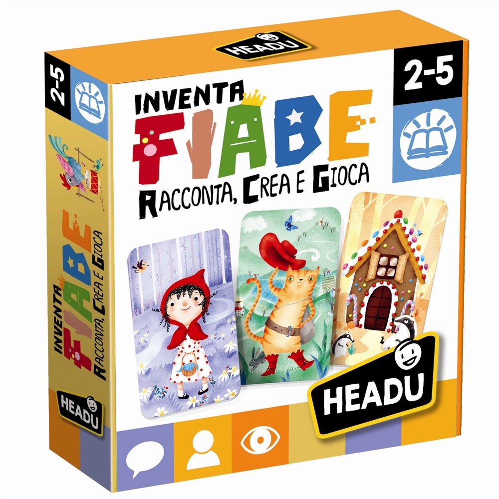 Headu Inventa Fiabe - Gioco Educativo per Bambini 2-5 Anni, Racconta, Crea e Gioca con Fiabe Classiche