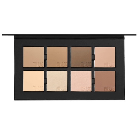 Mulac Cosmetics Olimpia Palette Contouring & Highlighting in Polvere - 8 Colori Professionali per Contouring e Illuminazione