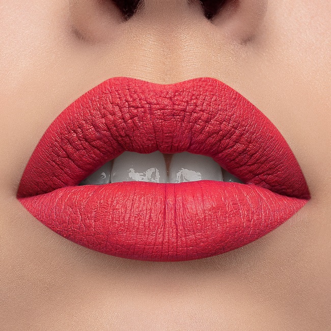 Mulac Cosmetics Rossetto Opaco Marilyn 06 - Rosso Fragola, Texture Pastel Matte, 3.5g