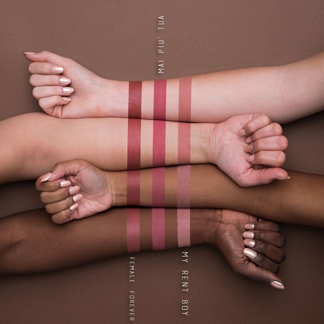 Mulac Cosmetics Rossetto Opaco Mai Più Tua 44 - Nude-Rosato Acceso, 3.5g, Formula Naturale e Vegan