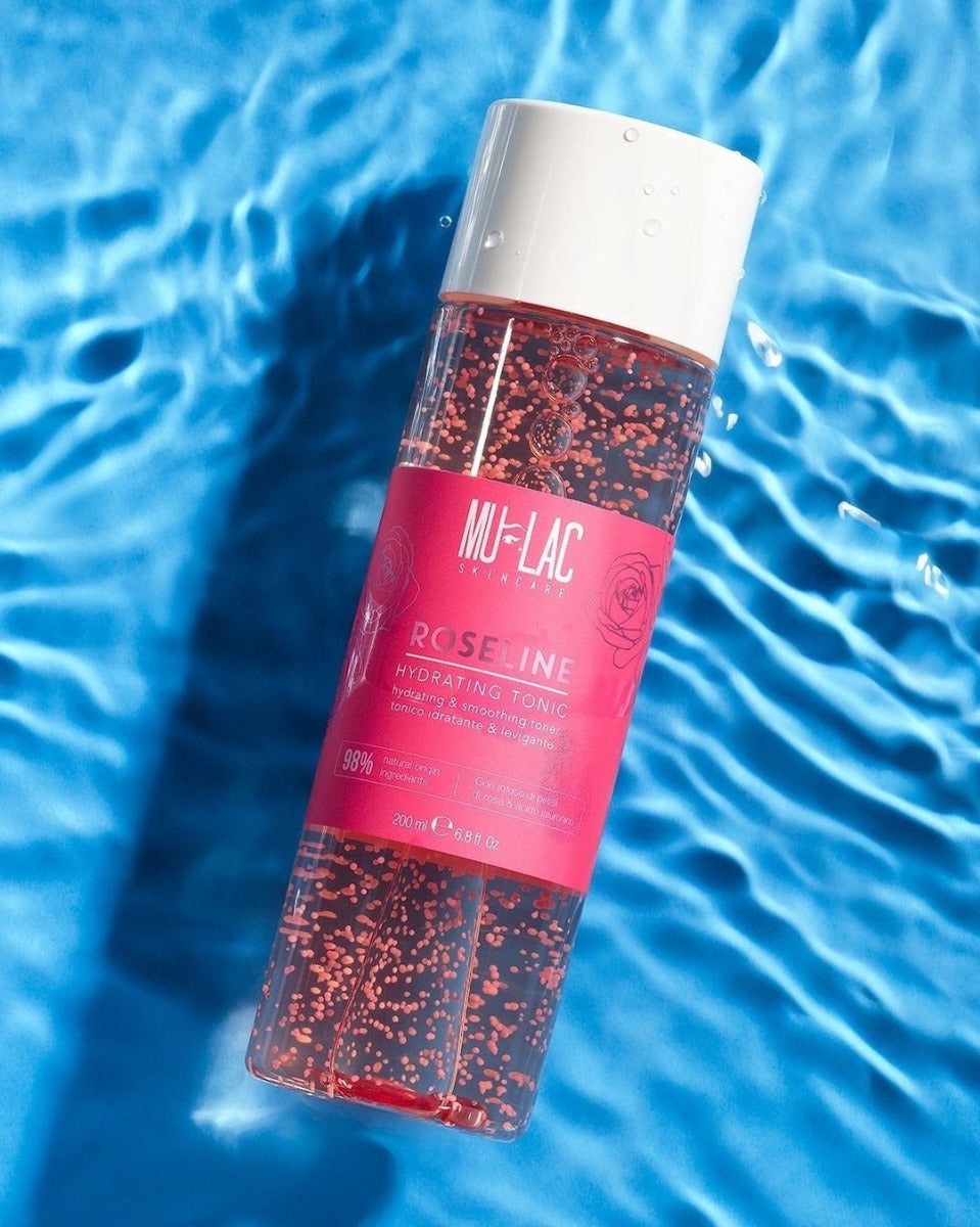 Mulac Cosmetics Roseline Tonico Idratante e Levigante 200ml - Con Rosa Damascena e Acido Ialuronico, Vegan e 98% Ingredienti Naturali