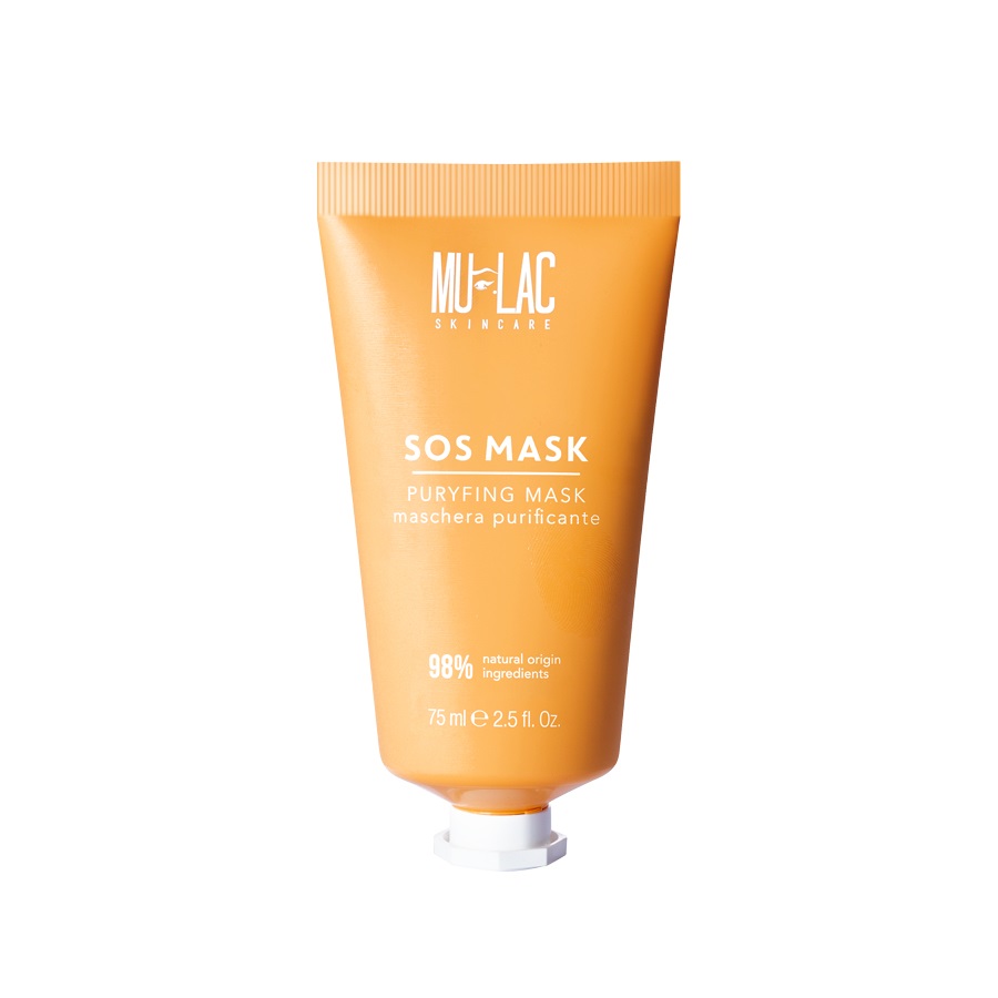 Mulac Cosmetics SOS Mask Maschera Viso Purificante 75ml - Vegan con Argilla Amazzonica e Olio di Liquirizia