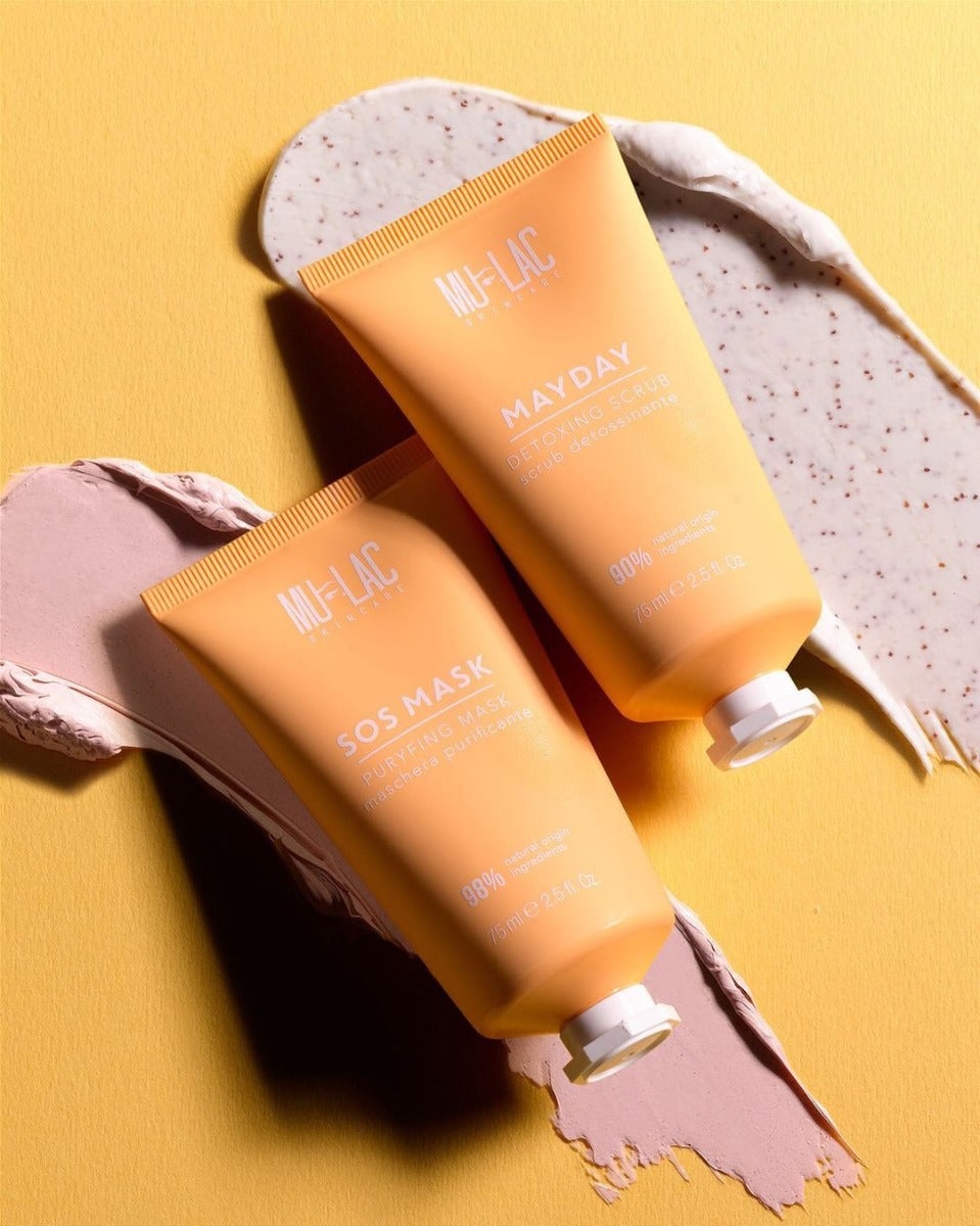Mulac Mayday Scrub Detossinante 75ml - Scrub Vegan con Microsfere di Nocciolo di Albicocca e Olio di Semi di Moringa