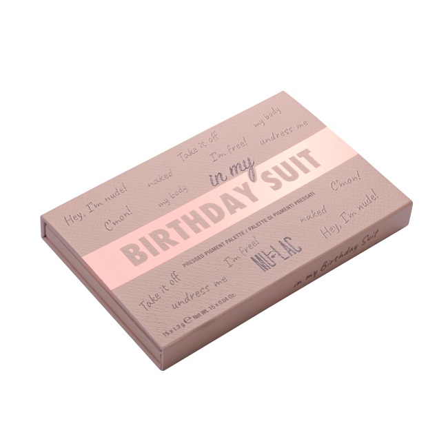 Mulac Cosmetics In My Birthday Suit Palette - Palette Ombretti Versatile con 15 Colori, Texture Opache, Glitterate e Metalliche, Vegan Formula