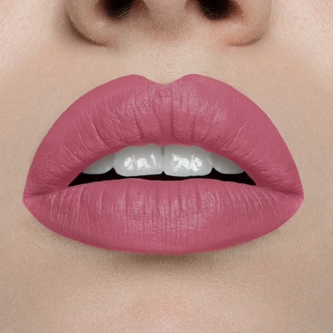 Mulac Cosmetics Velvet Ink Rossetto Liquido Opaco 34 Strawberry Champagne - Ultra Opaco, No-Transfer, Vegan, Lunga Durata