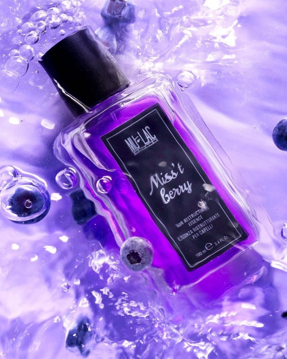 Mulac Miss't Berry - Essenza Ristrutturante per Capelli 100ml con Olio di Mirtillo Blu e Cheratina Vegetale