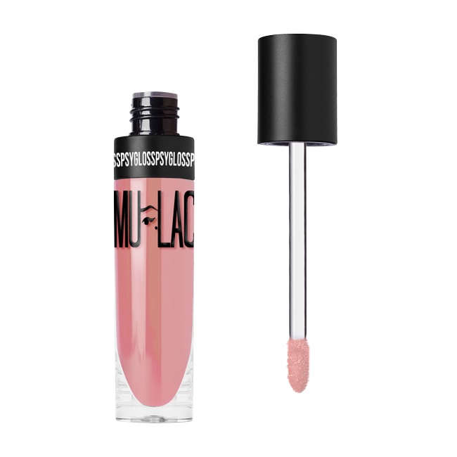 Mulac Cosmetics Psygloss 01 NC - Lipgloss Rimpolpante Semitrasparente con Finish Lucido e Attivi Volumizzanti