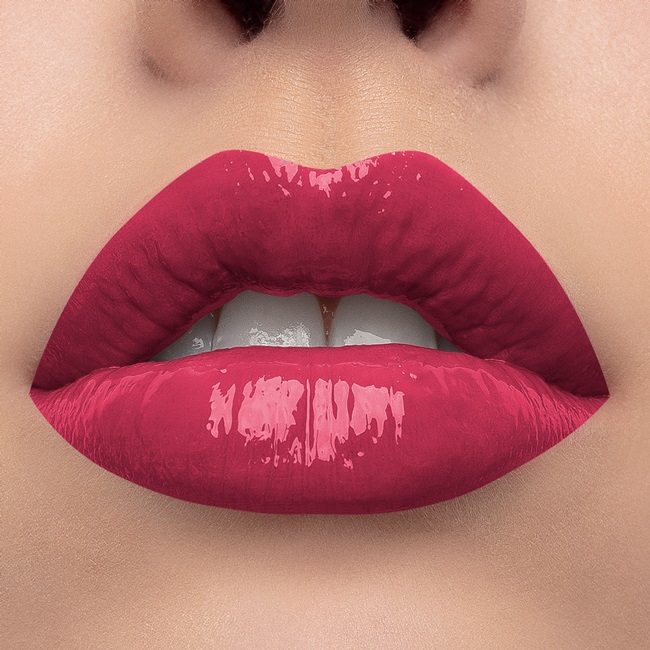 Mulac Cosmetics Psygloss 03 Ego - Lipgloss Fucsia Semitrasparente con Effetto Rimpolpante, Texture Jelly e Finish Lucido