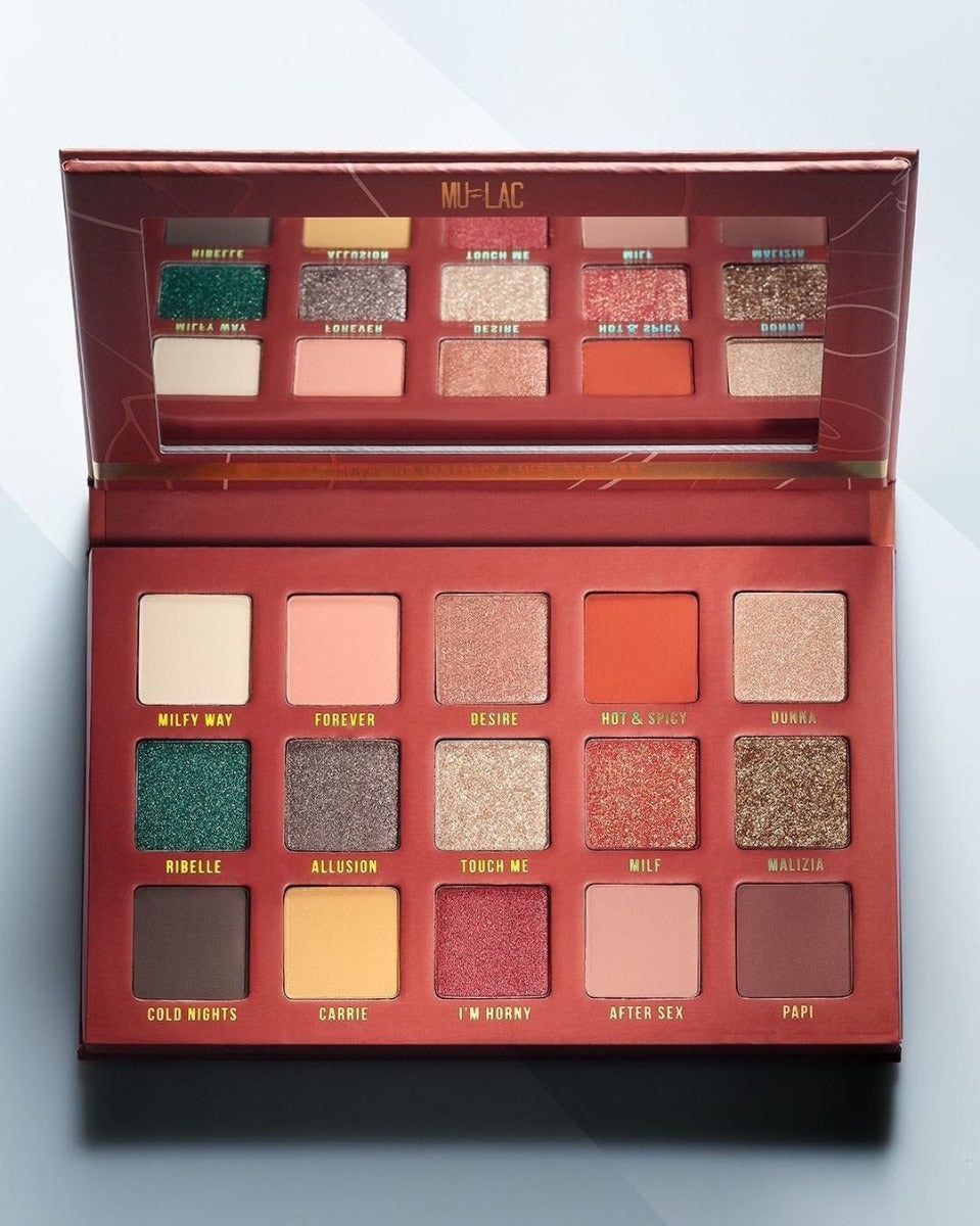 Mulac Cosmetics M.I.L.F. Palette - Palette Occhi Vegan e Cruelty Free con 12 Colori e 6 Texture