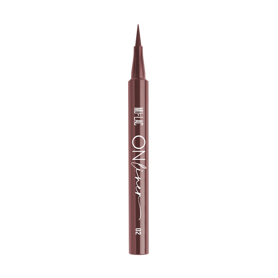 Mulac Cosmetics ONLINER 02 Dark Choco - Eyeliner in Penna Vegan, Water Resistant, Finish Opaco