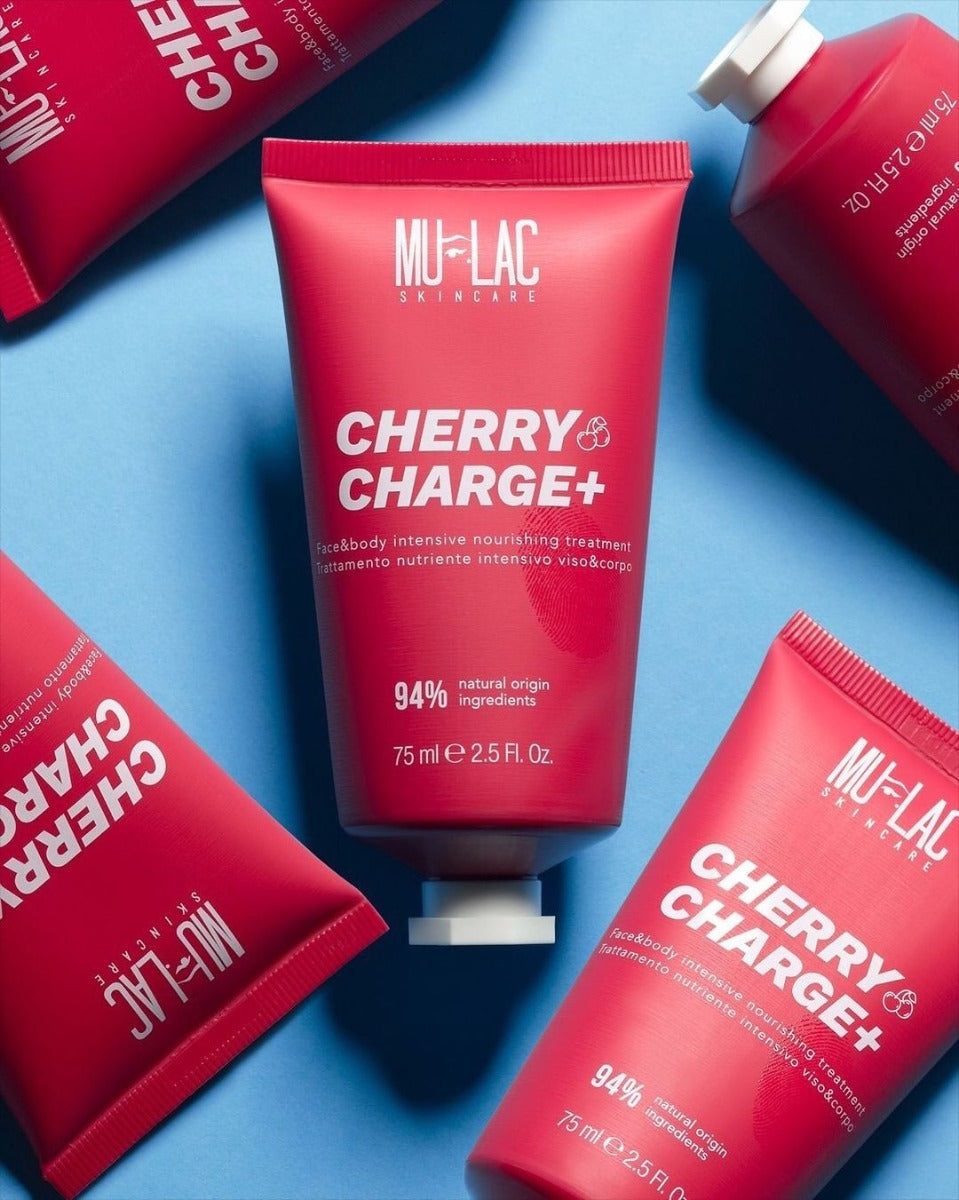 Mulac Cherry Charge Trattamento Nutriente Intensivo Viso e Corpo 75 ml - Con Burro di Karitè e Olio di Argan Fermentato