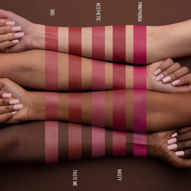 Mulac Cosmetics Creamlust Lipstick 04 Nasty - Rossetto Malva Rosato Intenso, Texture Creamlastic, Finish Luminoso, Vegan