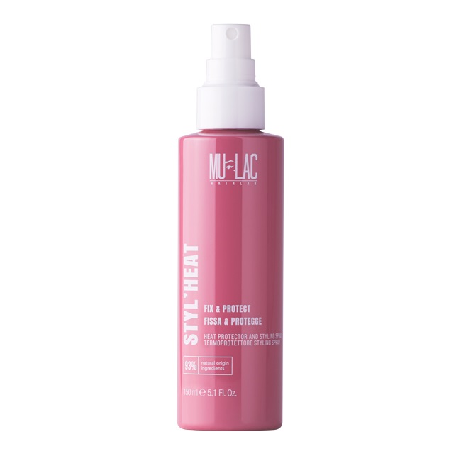 Mulac STYL'HEAT Termoprotettore Styling Spray 150ml - Protezione Termica, Previene Doppie Punte e Rotture, Formula Vegan