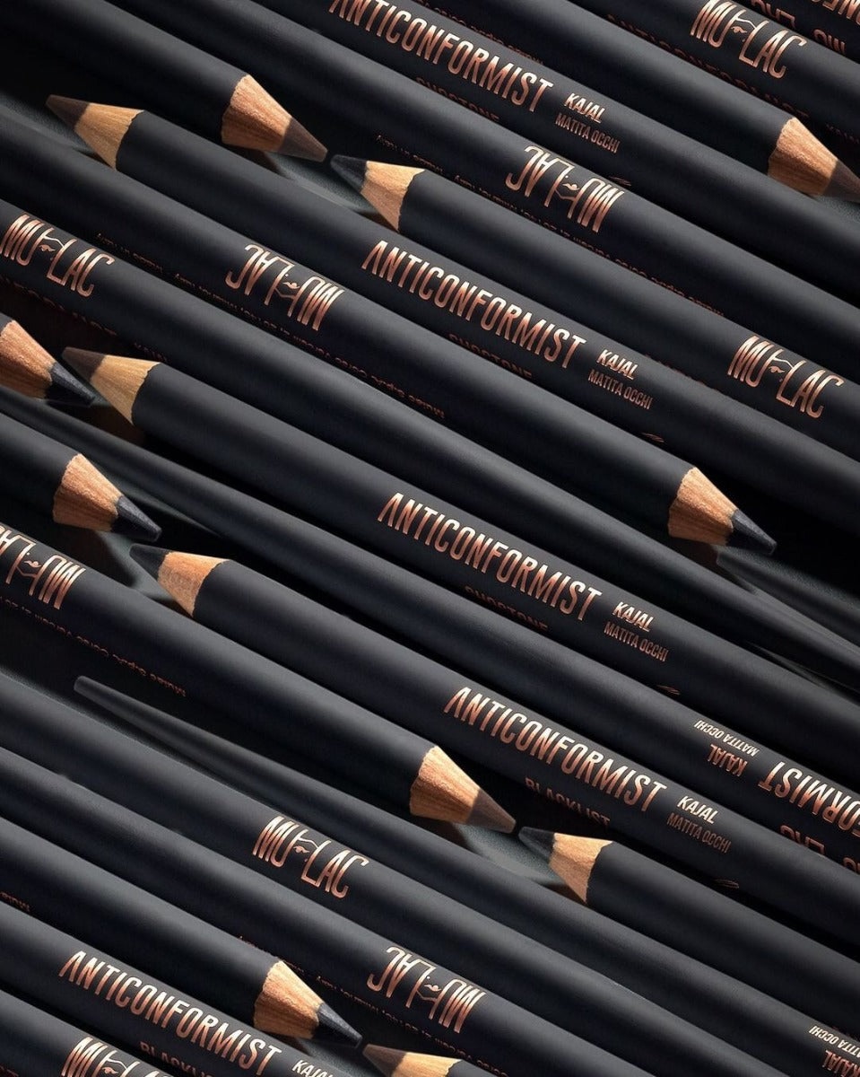 Mulac Cosmetics Anticonformist Kajal Blacklist - Matita Occhi Nera Intensa, Tratto Morbido, Rilascio Colore Immediato, Vegan