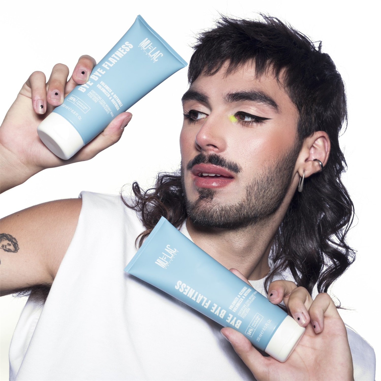 Mulac Bye Bye Flatness Shampoo Fortificante e Volumizzante 250ml - Formula Vegan e Cruelty Free con Fill & Volume Complex