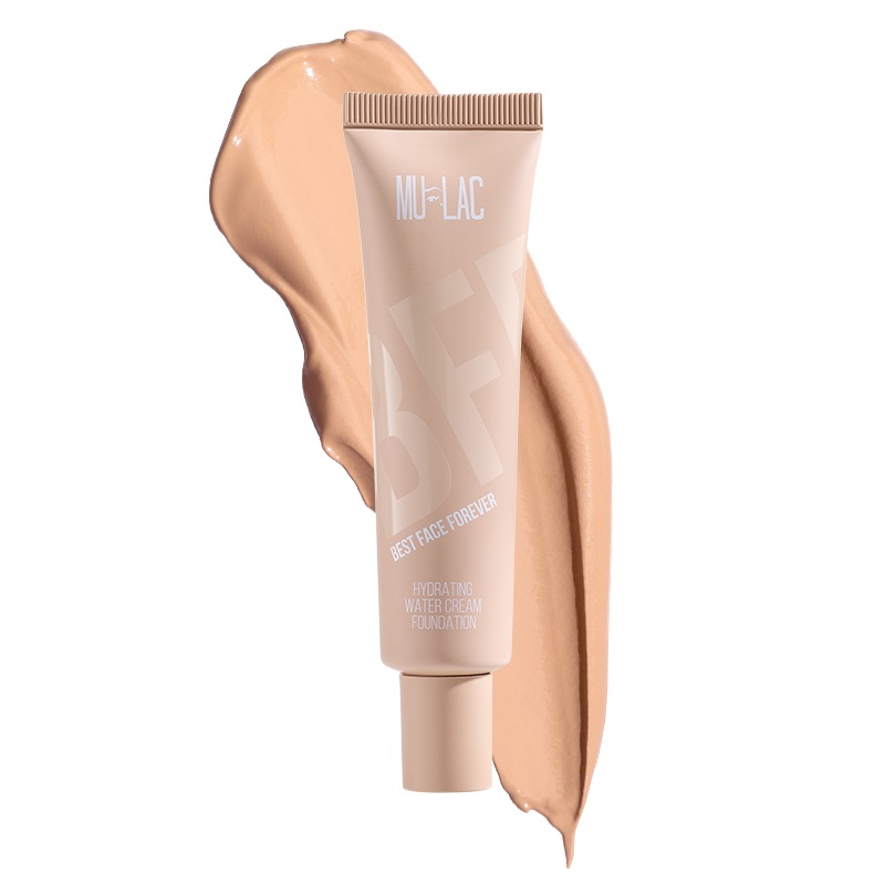 Mulac Cosmetics BFF Best Face Forever Fondotinta Cremoso 50 Ryan - Hydrating Water Cream Foundation 30 ml, Vegan, Idratante e Illuminante
