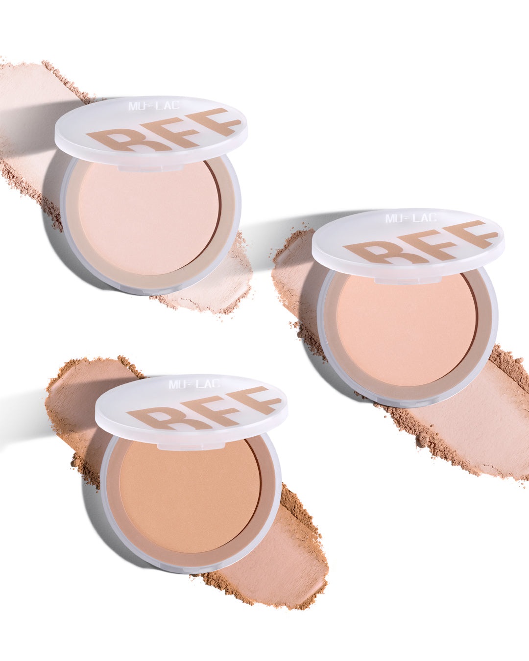 Mulac BFF Perfecting Pressed Powder 01 Light 7.5g - Cipria Compatta Setificante Vegan con Finish Demi Matt
