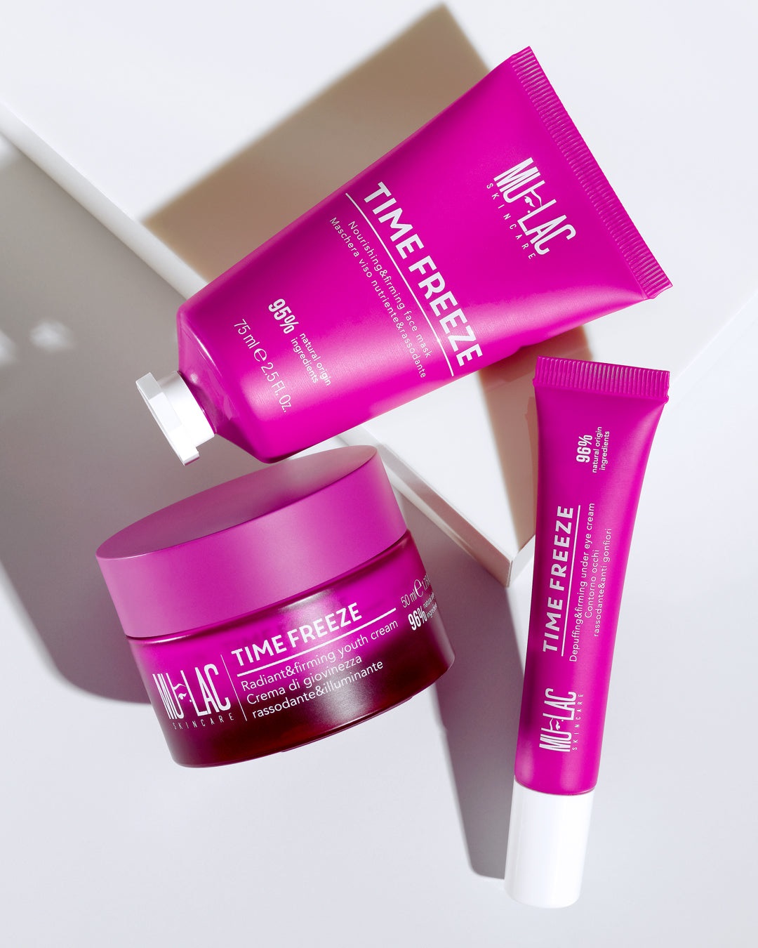 Mulac Time Freeze Crema Viso Rassodante e Illuminante 50ml - Vegan Formula con Estratto di Fiori di Sakura e Huang Qi Complex