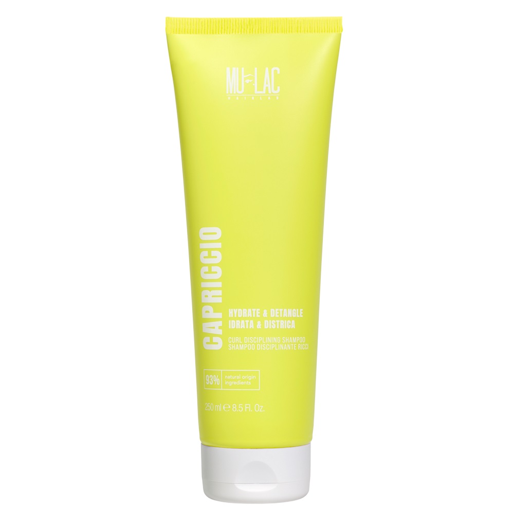 Mulac Capriccio Shampoo Disciplinante Ricci 250ml - Shampoo Idratante con Olio di Pequi Amazzonico e di Abissinia