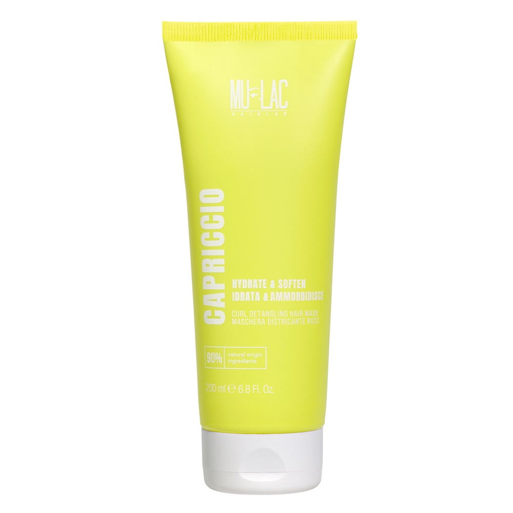 Mulac Capriccio Maschera Districante e Idratante per Capelli Ricci - 250 ml, con Olio di Pequi Amazzonico