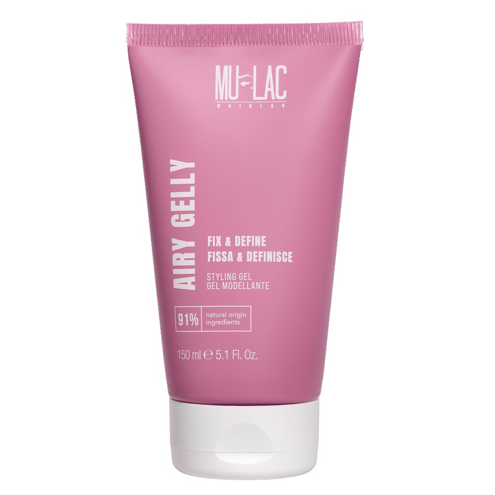 Mulac Airy Gelly Gel Modellante 150 ml - Gel per Capelli, Anticrespo, Volume Naturale, Vegan Formula