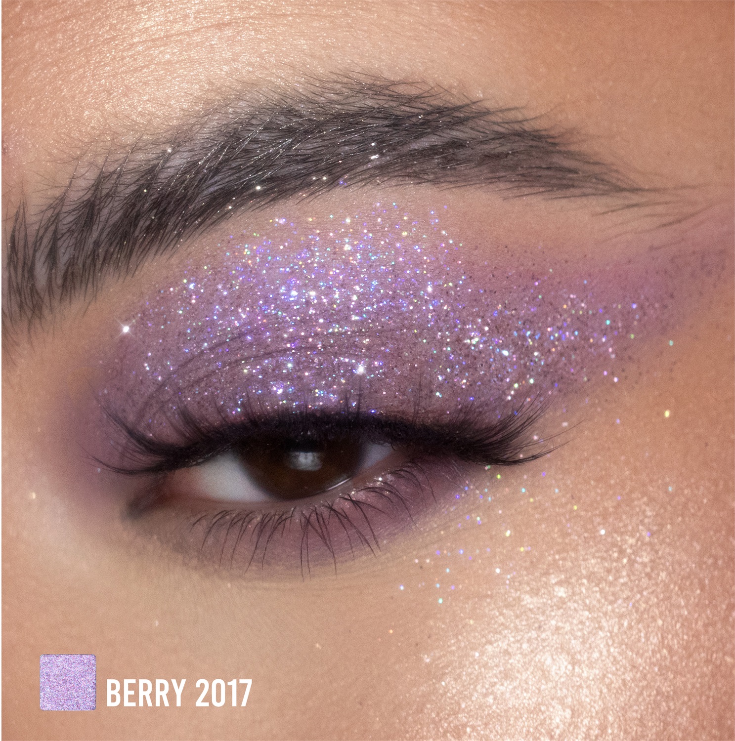 Mulac Cosmetics Glitter Pressato Refill BERRY 2017 - Ombretto Lilla Multichrome 1.5g con Formula Vegan