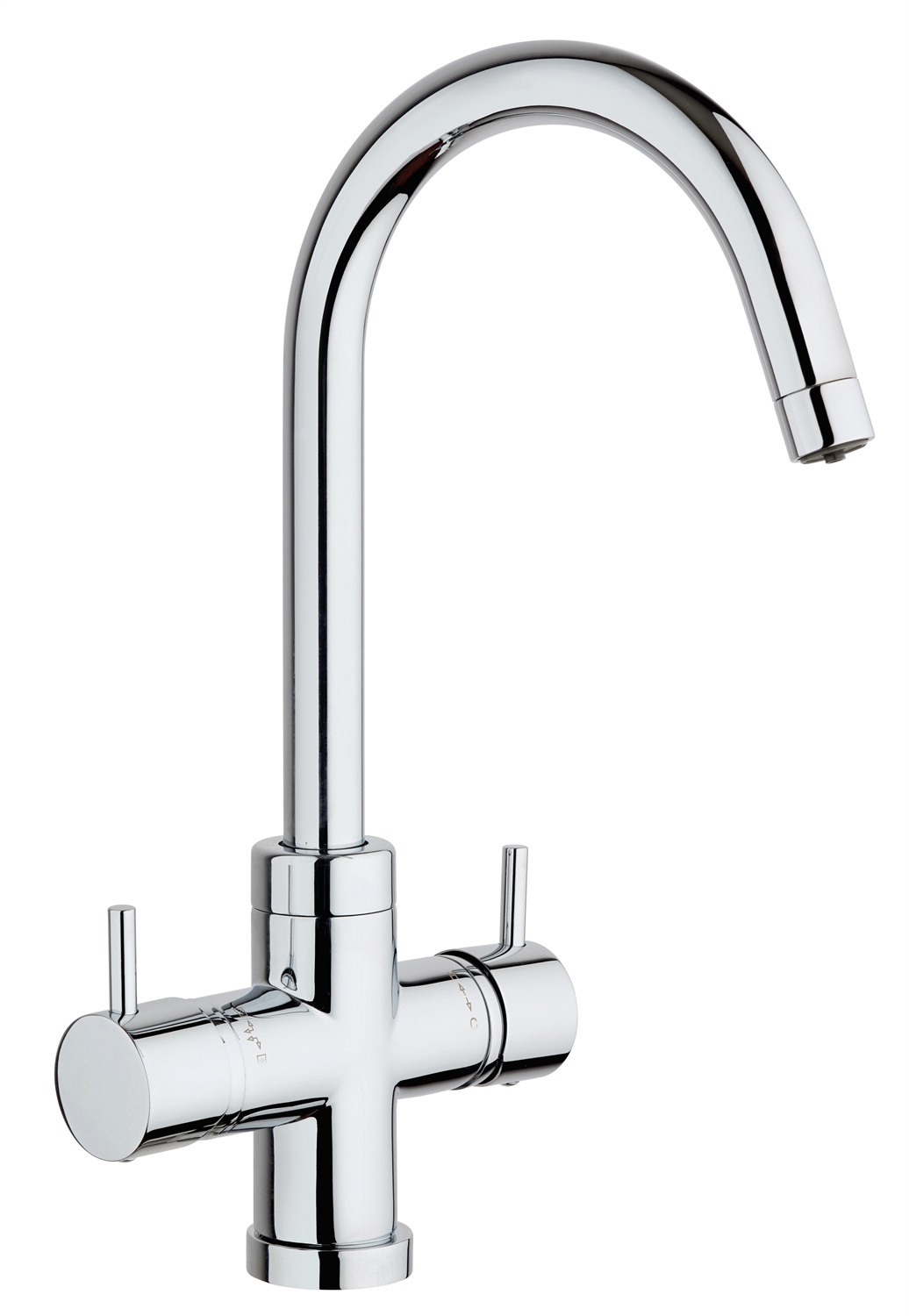 SCHOCK Aquapura 4 Vie SXPUR480 - Miscelatore Cucina Cromato con Doppio Comando per Acqua Filtrata Naturale e Frizzante Fredda