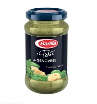 Barilla Pesto alla Genovese con Basilico Fresco e Parmigiano Reggiano DOP, Senza Glutine, Sugo Pronto per Pasta, 190 g