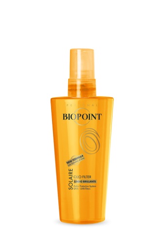 Biopoint SUNSCREEN OIL - Olio per la protezione solare dei capelli, 100 ml, effetto liscio e lucente, con Color Protective System ed estratto d'uva