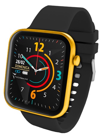 Techmade TM-HAVA-GD Smartwatch Alluminio Nero/Oro 1.69