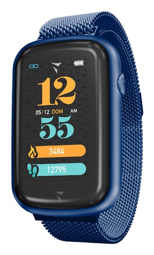 Techmade Smartwatch Steps Blu - Monitoraggio Salute, Contapassi, Notifiche e Sveglia