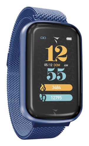 Techmade Smartwatch Steps Blu - Monitoraggio Salute, Contapassi, Notifiche e Sveglia