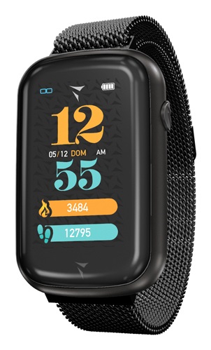 Techmade Steps Smartwatch Maglia Total Black - 3,68 cm (1.45