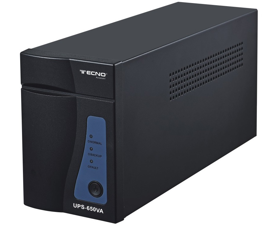 Tecno TC-1200VA-UPS Gruppo di Continuità (UPS) A Linea Interattiva 1,2 kVA 500 W con 3 Prese AC