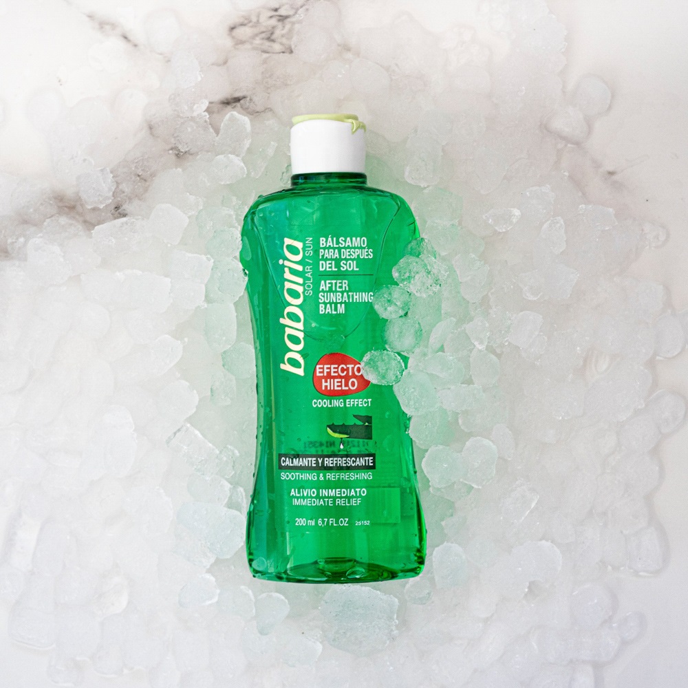 Babaria Balsamo Doposole Aloe Vera 200 ml - Effetto Ghiaccio Calmante e Rinfrescante, Vegano