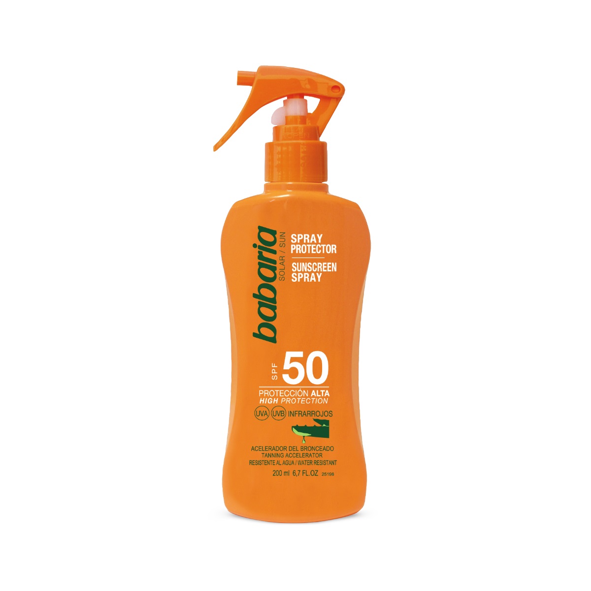 Babaria Spray Protettivo Solare Aloe F-50 200 ml - Protezione Alta contro Scottature e Invecchiamento della Pelle