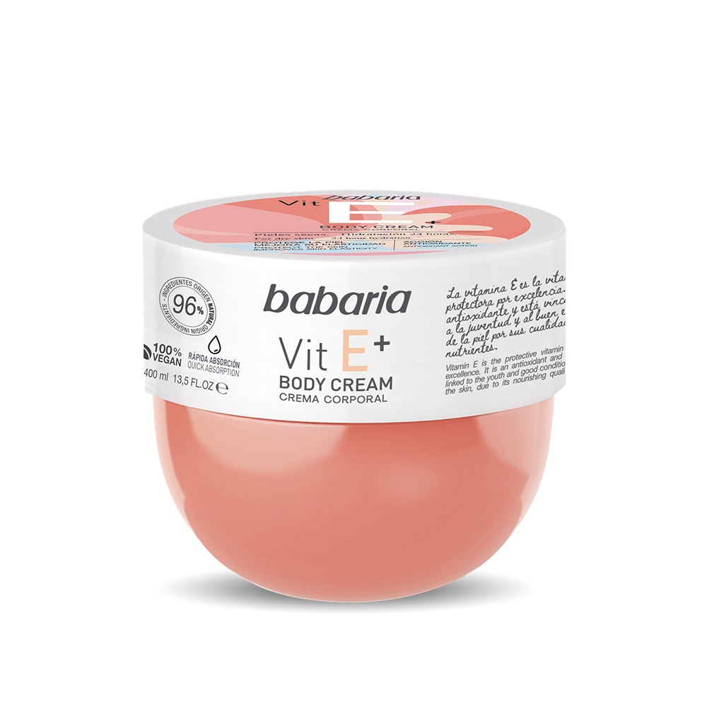 Babaria Crema Corpo Vitamina E 400 ml - Idratazione Intensa per Donna