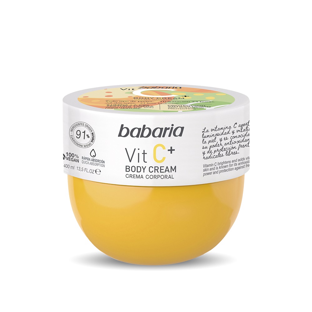 Babaria Crema Corpo Vitamin C 400 ml - Illumina, Idrata e Protegge la Pelle