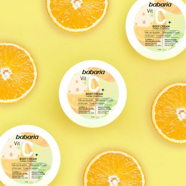 Babaria Crema Corpo Vitamin C 400 ml - Illumina, Idrata e Protegge la Pelle