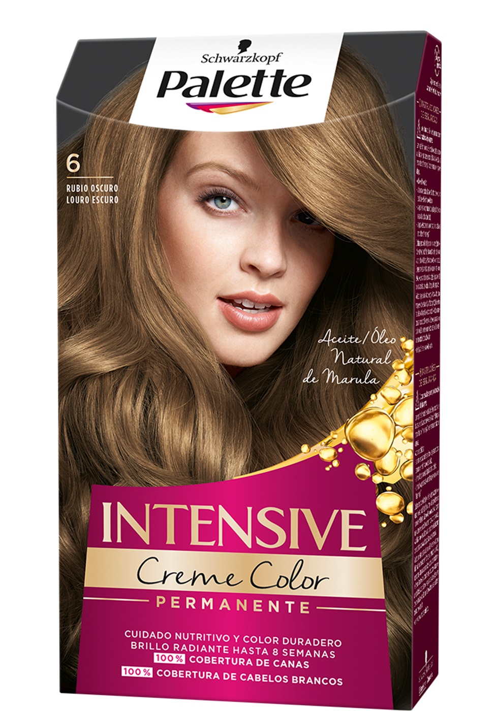 Schwarzkopf Palette Intensive Creme Color Tinta per Capelli Permanente n. 6 Biondo Scuro - 115 ml, Lunga Durata e Lucentezza Straordinaria