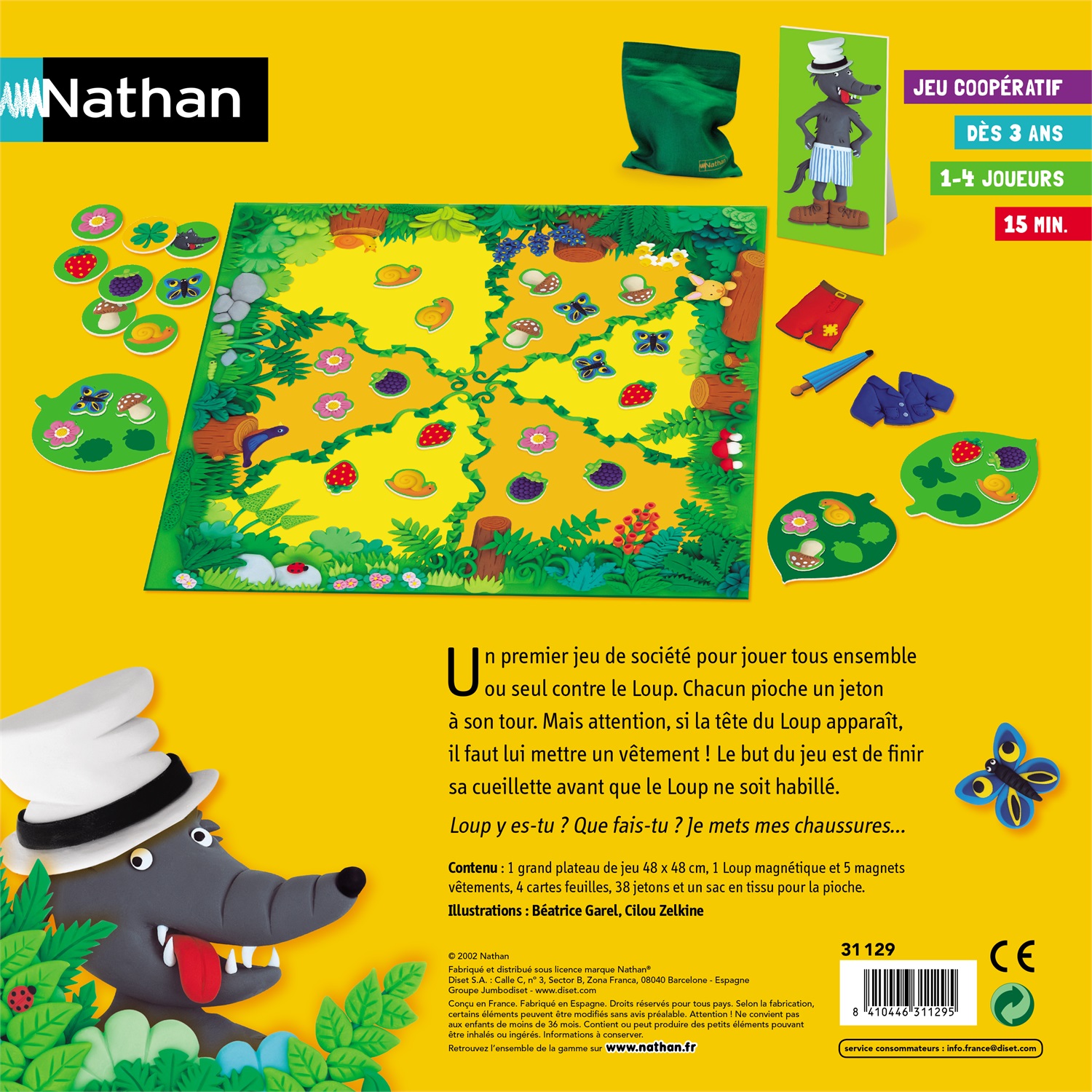 Nathan Il Gioco del Lupo - Gioco da Tavolo per Bambini, Versione Francese