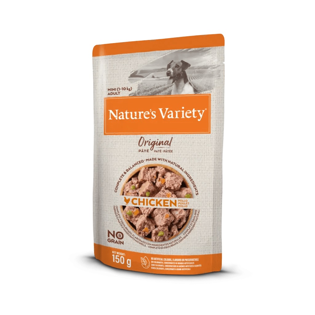 Nature's Variety Original Paté Mini Pollo Adulto 150 g - Alimento Completo e Senza Cereali per Cani di Taglia Mini