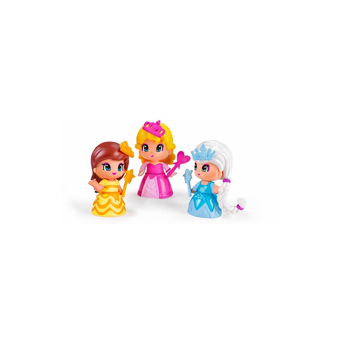 FAMOSA Pinypon Pack Principesse - 3 Pezzi con Personaggi Intercambiabili