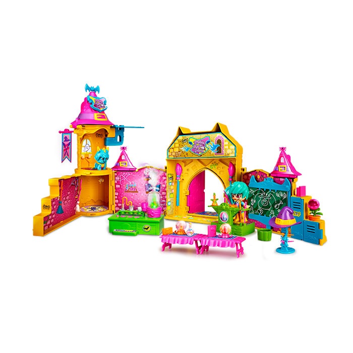 Pinypon Scuola delle Streghe - Set di Giocattoli e Accessori con 1 Figura per Bambini e Bambine da 4 a 8 Anni, Famosa (700015074)