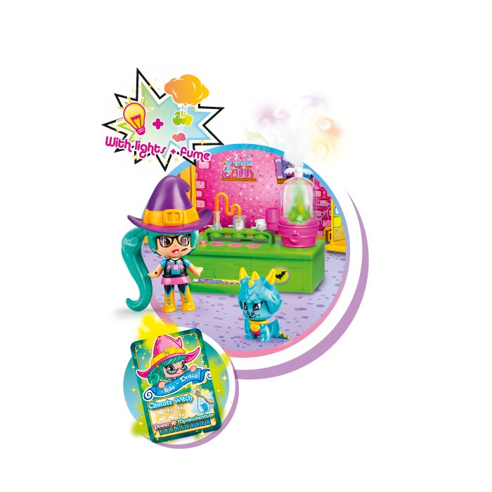 Pinypon Scuola delle Streghe - Set di Giocattoli e Accessori con 1 Figura per Bambini e Bambine da 4 a 8 Anni, Famosa (700015074)