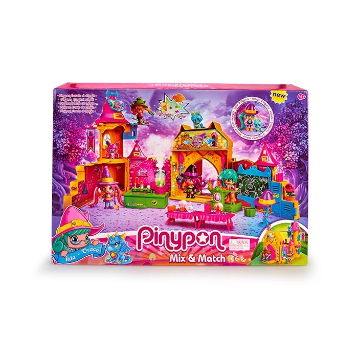 Pinypon Scuola delle Streghe - Set di Giocattoli e Accessori con 1 Figura per Bambini e Bambine da 4 a 8 Anni, Famosa (700015074)