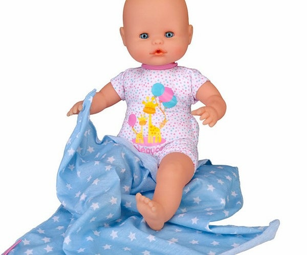 Famosa Nenuco - Bambola Bebè Morbida con Copertina Azzurra e Suoni di Neonato, per Bambine/I da 12 Mesi (700015452)