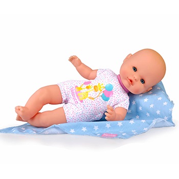 Famosa Nenuco - Bambola Bebè Morbida con Copertina Azzurra e Suoni di Neonato, per Bambine/I da 12 Mesi (700015452)